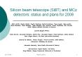 Silicon beam telescope (SiBT) and MCz detectors: status and plans for 2008 PowerPoint PPT Presentation