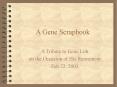 A Gene Scrapbook PowerPoint PPT Presentation
