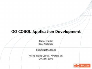 OO COBOL Application Development