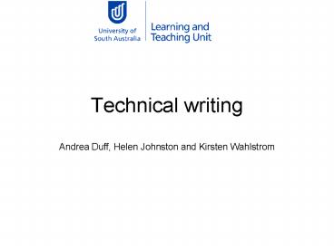 Technical writing