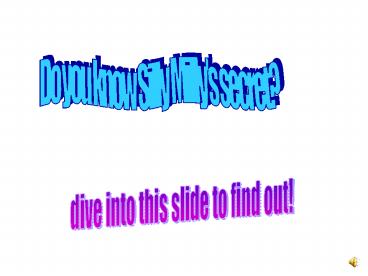 Do you know Silly Millys secret