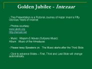 Golden Jubilee - Intezaar