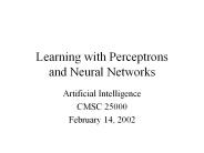 Learning with Perceptrons and Neural Networks