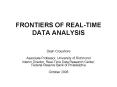 FRONTIERS OF REAL-TIME DATA ANALYSIS PowerPoint PPT Presentation
