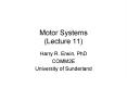 Motor Systems Lecture 11 PowerPoint PPT Presentation