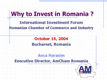Why to Invest in Romania ?