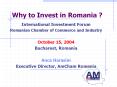 Why to Invest in Romania ? PowerPoint PPT Presentation