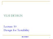 VLSI DESIGN  Lecture 10 Design for Testability