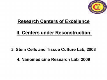 Research Centers of Excellence