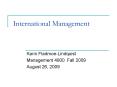 International Management PowerPoint PPT Presentation