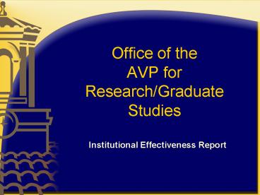 Office of the AVP for ResearchGraduate Studies