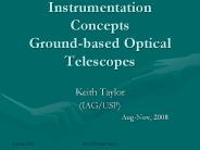 Instrumentation Concepts Groundbased Optical Telescopes
