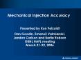Mechanical Injection Accuracy PowerPoint PPT Presentation