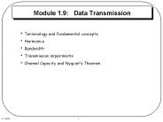 Module 1.9:  Data Transmission