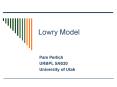 Lowry Model PowerPoint PPT Presentation