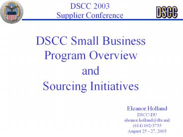 DSCC%20Small%20Business%20Program%20Overview