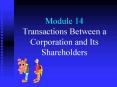 Module 14 Transactions Between a Corporation and Its Shareholders PowerPoint PPT Presentation