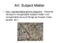 Art: Subject Matter PowerPoint PPT Presentation