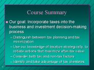 Course Summary