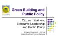 Green Building and Public Policy PowerPoint PPT Presentation