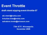 Event Throttle draft-niemi-sipping-event-throttle-07