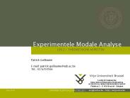 Experimentele Modale Analyse