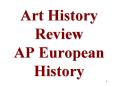 Art History Review AP European History PowerPoint PPT Presentation