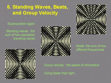 6' Standing Waves, Beats, and Group Velocity