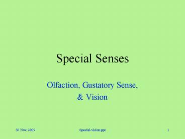 Special Senses