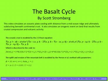 The Basalt Cycle By Scott Stromberg
