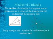 Median of a triangle