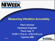 Measuring Vibration Accurately