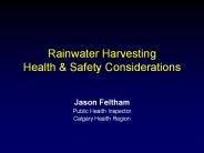 Rainwater Harvesting Health