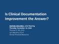 Is Clinical Documentation Improvement the Answer PowerPoint PPT Presentation