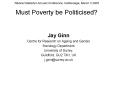 Radical Statistics Annual Conference, Hathersage, March 3 2006 Must Poverty be Politicised? PowerPoint PPT Presentation
