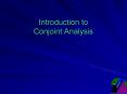 Introduction to Conjoint Analysis  . PowerPoint PPT Presentation