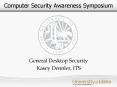 Computer Security Awareness Symposium PowerPoint PPT Presentation