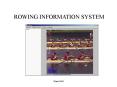 ROWING INFORMATION SYSTEM PowerPoint PPT Presentation