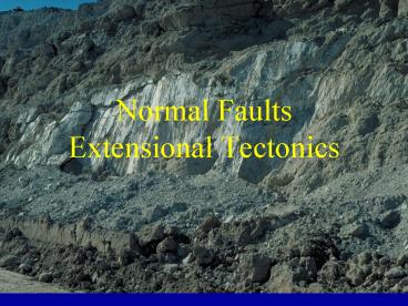 Normal Faults Extensional Tectonics