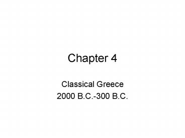 Classical Greece