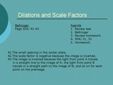 Dilations and Scale Factors