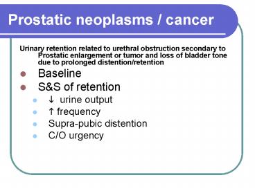 Prostatic neoplasms cancer