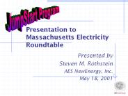 Presentation to Massachusetts Electricity Roundtable