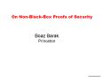 On NonBlackBox Proofs of Security PowerPoint PPT Presentation