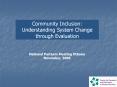 Community Inclusion: PowerPoint PPT Presentation