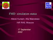 FMD simulation status