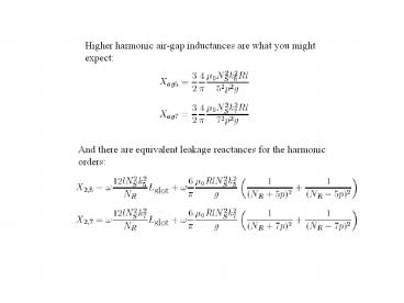 Higher harmonic airgap inductances are what you might expect: