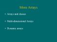 More Arrays PowerPoint PPT Presentation