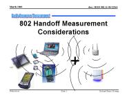 802 Handoff Measurement Considerations