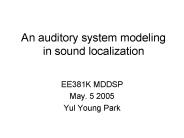 An auditory system modeling in sound localization